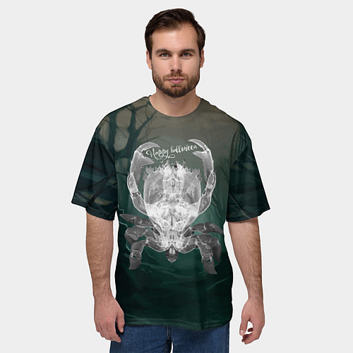 Мужская футболка оверсайз Happy Halloween - Crab / 3D-принт – фото 3