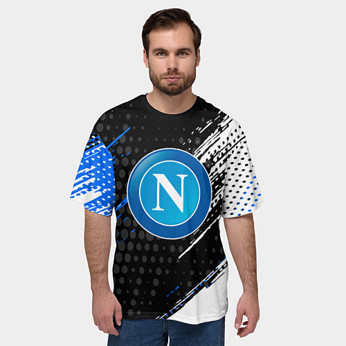 Мужская футболка оверсайз Napoli Краска / 3D-принт – фото 3