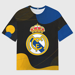 Футболка оверсайз мужская Real madrid Абстракция, цвет: 3D-принт