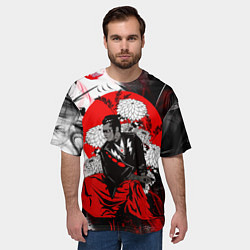 Футболка оверсайз мужская Самурай в кимоно, цвет: 3D-принт — фото 2