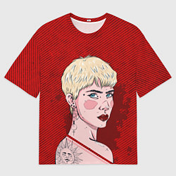Футболка оверсайз мужская Прощальный взгляд, цвет: 3D-принт
