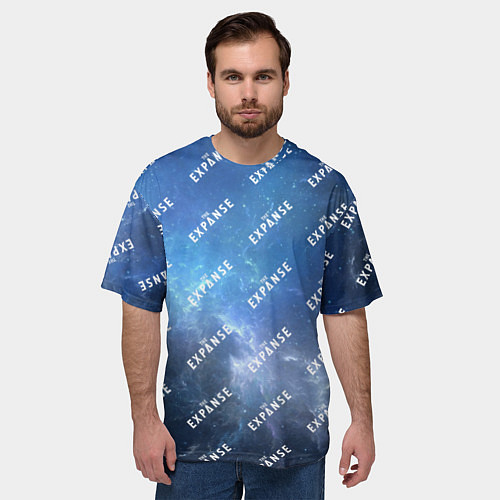 Мужская футболка оверсайз The Expanse pattern / 3D-принт – фото 3