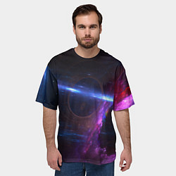 Футболка оверсайз мужская Принт Deep космос, цвет: 3D-принт — фото 2