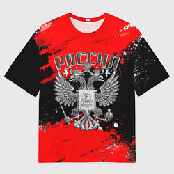 Футболка оверсайз мужская Каменный герб России, цвет: 3D-принт