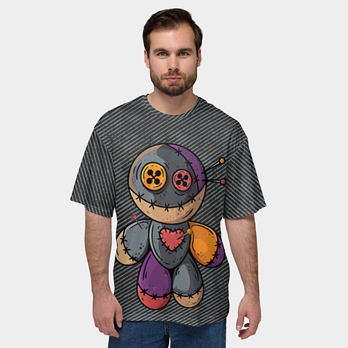 Мужская футболка оверсайз Кукла Вуду / 3D-принт – фото 3