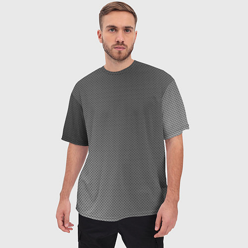 Мужская футболка оверсайз Стальной фон / 3D-принт – фото 3