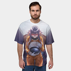 Футболка оверсайз мужская Ирина Люминеск арт - Луна Лайка и Носферату, цвет: 3D-принт — фото 2