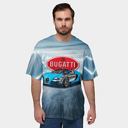 Футболка оверсайз мужская Бугатти - мощь, престиж, мечта!, цвет: 3D-принт — фото 2