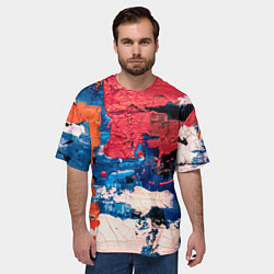 Футболка оверсайз мужская Текстура из красок, цвет: 3D-принт — фото 2