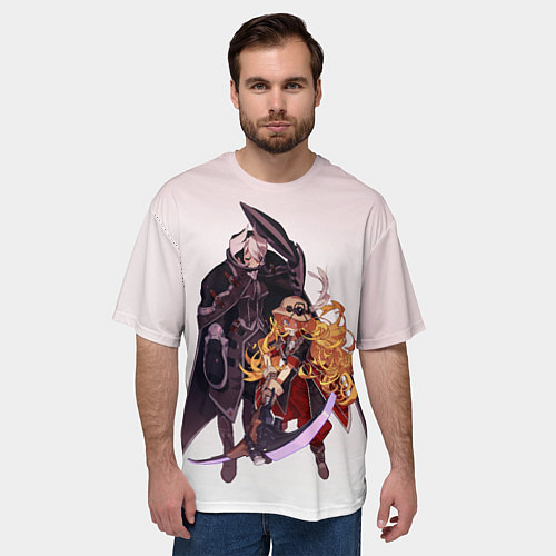 Мужская футболка оверсайз Одзэн и Рико / 3D-принт – фото 3