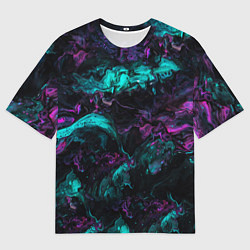 Футболка оверсайз мужская Неоновые Коралы, цвет: 3D-принт
