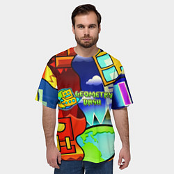 Футболка оверсайз мужская Geometry dash world, цвет: 3D-принт — фото 2