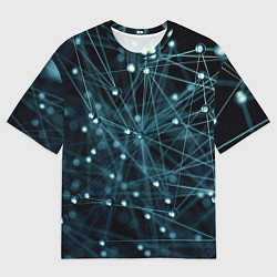 Футболка оверсайз мужская Молекулы, цвет: 3D-принт