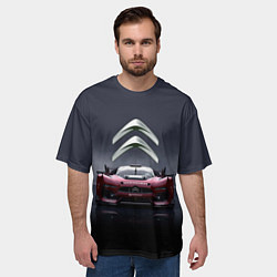 Футболка оверсайз мужская Citroen - Racing team - Motorsport, цвет: 3D-принт — фото 2