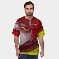 Футболка оверсайз мужская Человек-бензопила взгляд Макимы, цвет: 3D-принт — фото 2