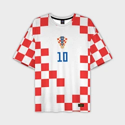 Футболка оверсайз мужская Модрич Сборная Хорватии форма к чемпионату мира 20, цвет: 3D-принт