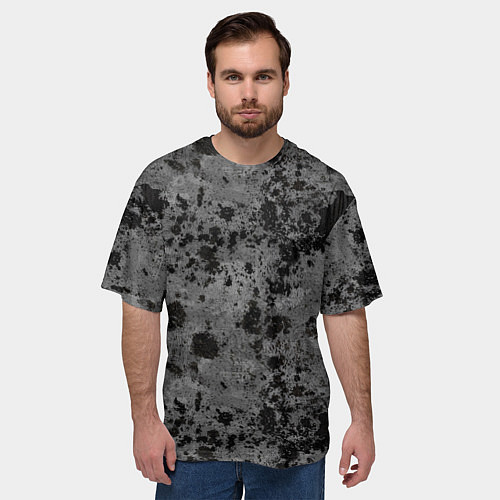 Мужская футболка оверсайз Камуфляж Metro / 3D-принт – фото 3