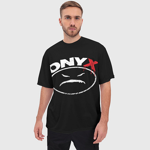 Мужская футболка оверсайз Onyx - wakedafucup / 3D-принт – фото 3