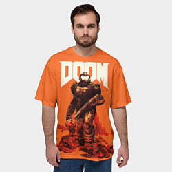 Футболка оверсайз мужская DOOM - Doomguy, цвет: 3D-принт — фото 2