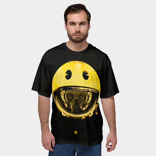Мужская футболка оверсайз Space pac-man / 3D-принт – фото 3