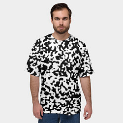 Футболка оверсайз мужская Камуфляж Cowskin мелкий, цвет: 3D-принт — фото 2