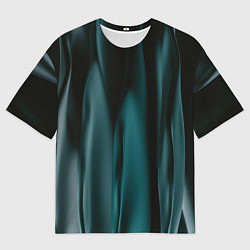 Футболка оверсайз мужская Абстрактные волны в темноте, цвет: 3D-принт