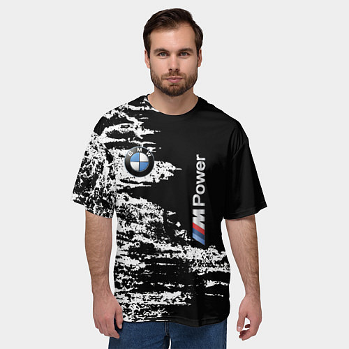 Мужская футболка оверсайз BMW M Power - pattern / 3D-принт – фото 3
