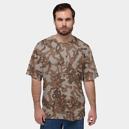 Мужская футболка оверсайз Камуфляж ВСР-84 песчаный / 3D-принт – фото 3