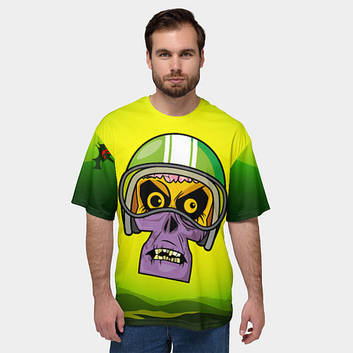 Мужская футболка оверсайз Американский футболист зомби / 3D-принт – фото 3