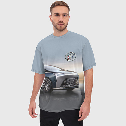 Мужская футболка оверсайз Buick Flagship concept / 3D-принт – фото 3