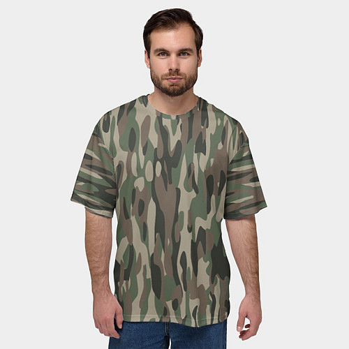 Мужская футболка оверсайз Камуфляж ВСР-93 вертикалка / 3D-принт – фото 3