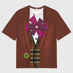 Футболка оверсайз мужская Шляпник костюм Верх, цвет: 3D-принт