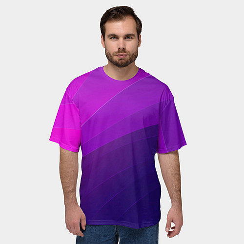 Мужская футболка оверсайз Утрафиолет / 3D-принт – фото 3