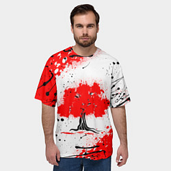 Футболка оверсайз мужская Цветущая сакура, цвет: 3D-принт — фото 2
