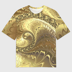 Футболка оверсайз мужская Золотая абстракция, цвет: 3D-принт