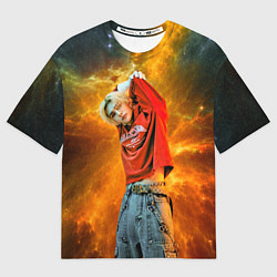 Футболка оверсайз мужская Hyunjin Stray Kids space, цвет: 3D-принт