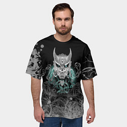 Футболка оверсайз мужская Kafka Hibino - Кайдзю номер 8, цвет: 3D-принт — фото 2