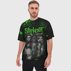 Футболка оверсайз мужская Slipknot, цвет: 3D-принт — фото 2