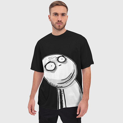 Мужская футболка оверсайз Мемные стикеры - Отчаяние / 3D-принт – фото 3