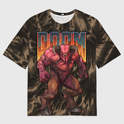 Футболка оверсайз мужская DOS DOOM - Baron of hell, цвет: 3D-принт