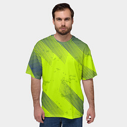 Футболка оверсайз мужская Green sport style, цвет: 3D-принт — фото 2