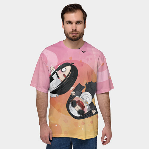 Мужская футболка оверсайз HALLOWEEN ХЭЛЛУИН / 3D-принт – фото 3