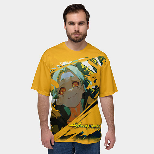 Мужская футболка оверсайз Ребекка из Киберпанка / 3D-принт – фото 3