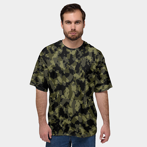 Мужская футболка оверсайз Камуфляж / 3D-принт – фото 3