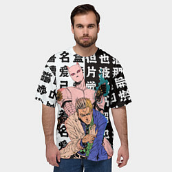Футболка оверсайз мужская Кирай Йошикаге - JOJO, цвет: 3D-принт — фото 2
