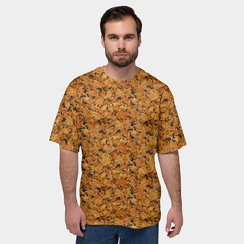 Мужская футболка оверсайз Пробковое дерево - текстура / 3D-принт – фото 3