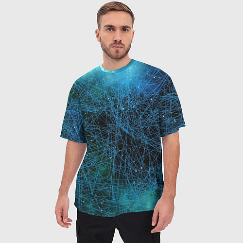 Мужская футболка оверсайз Мета вселенная / 3D-принт – фото 3