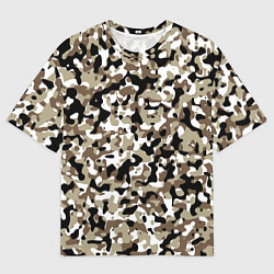 Футболка оверсайз мужская Камуфляж зимний лес - мелкий, цвет: 3D-принт