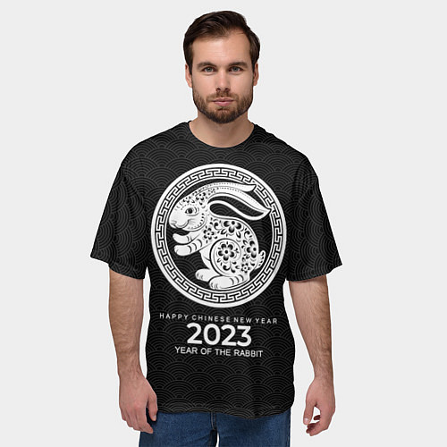 Мужская футболка оверсайз 2023 year of rabbit, chinese New Year / 3D-принт – фото 3