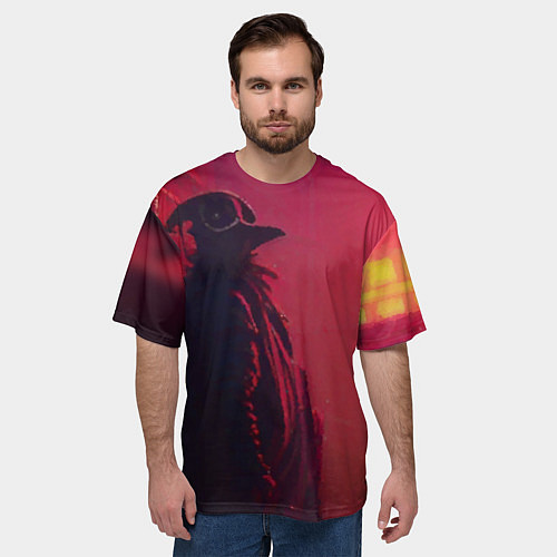 Мужская футболка оверсайз Киберпанк футуристический доктор чумы / 3D-принт – фото 3